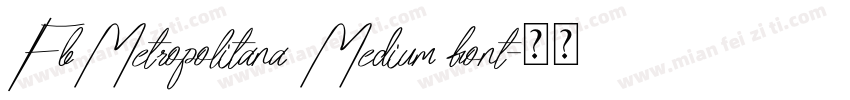 FbMetropolitana Medium font字体转换